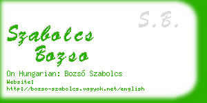 szabolcs bozso business card