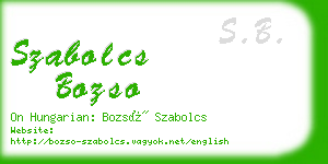 szabolcs bozso business card